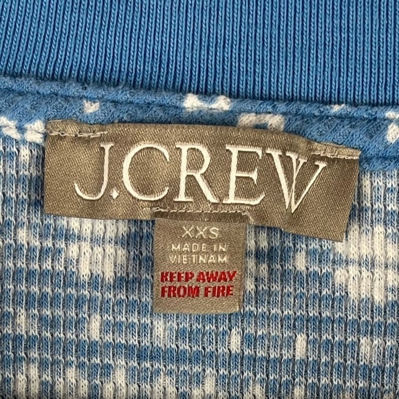 J. CREW Re-Imagined Fair Isle Thermal Set Top & Bottom Size XXS - Picture 4 of 16